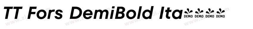 TT Fors DemiBold Ita字体转换